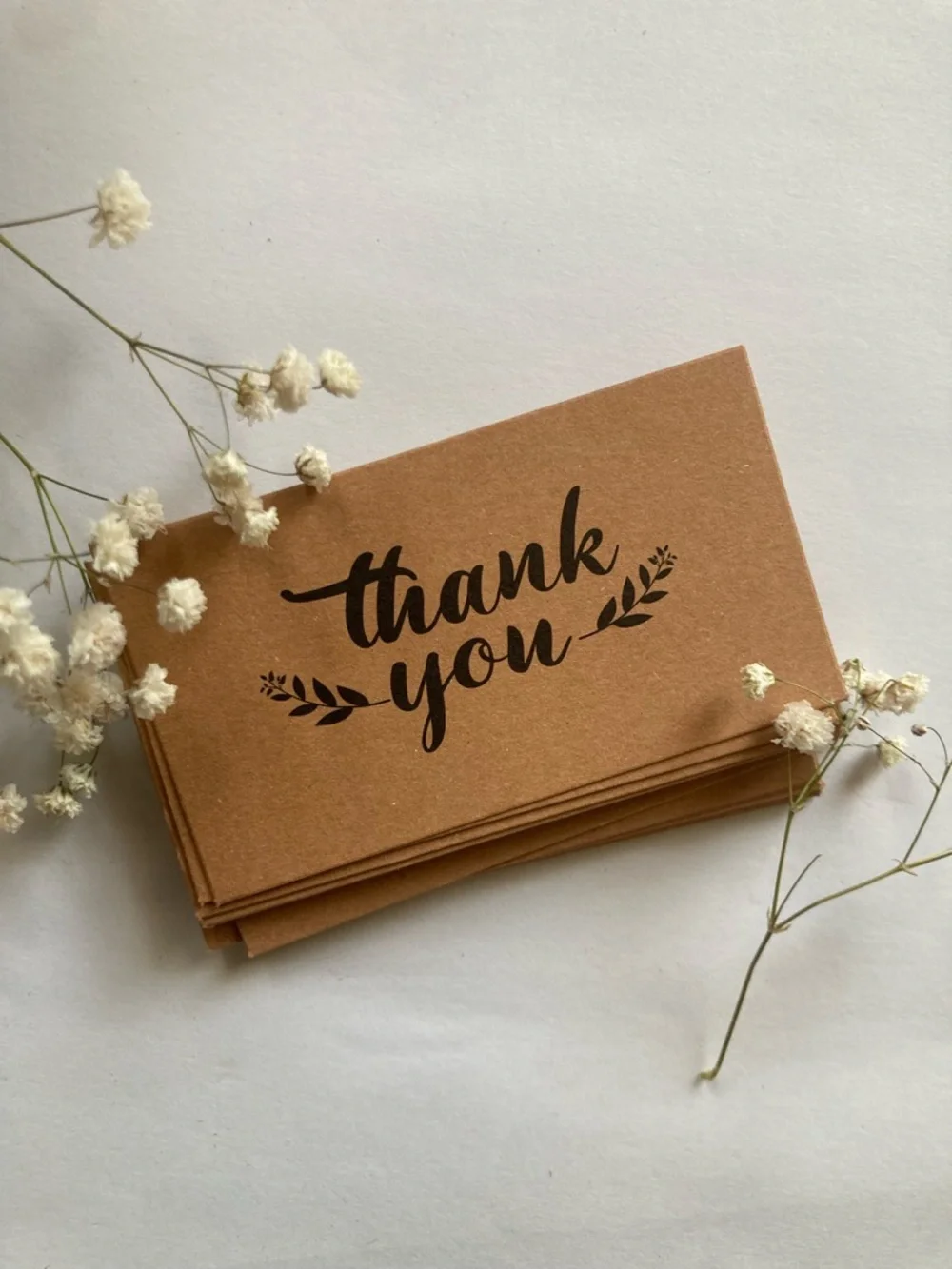 30pcs Kraft 'Thank You' Cards